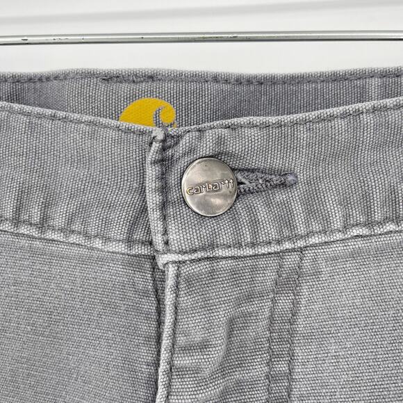 Vintage Y2K Carhartt Relaxed Fit Shorts Size 40 102514-039 Gray Work Wear Skate - Picture 3 of 7